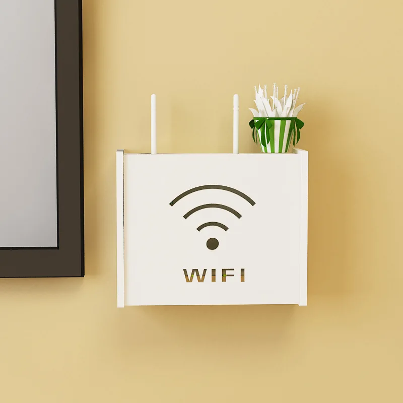 Высокое качество минималистичный стиль Wifi ящик для хранения Домашний Органайзер настенный маршрутизатор стенд