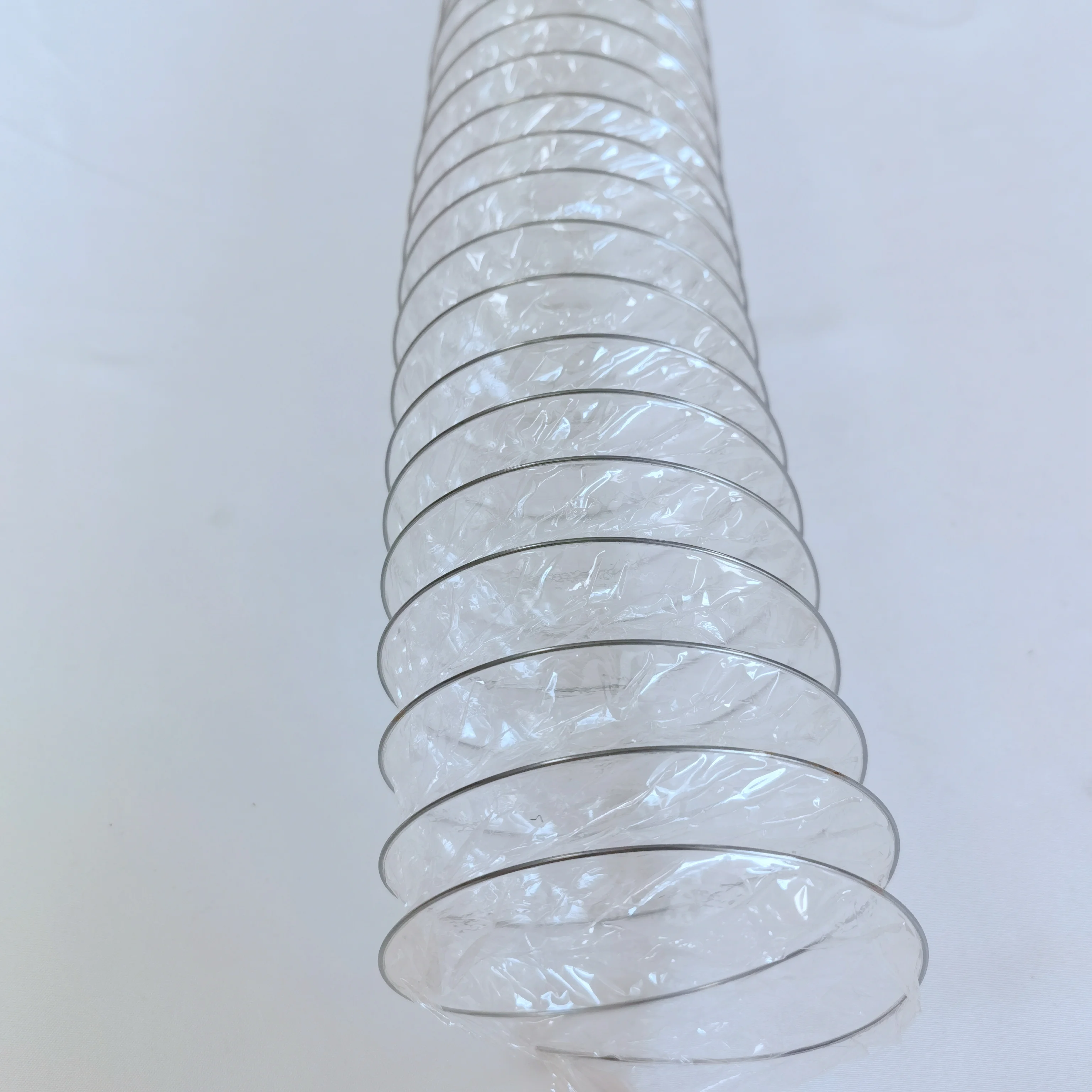 Flexible transparent plastic helix air ducting for Home Appliance Parts