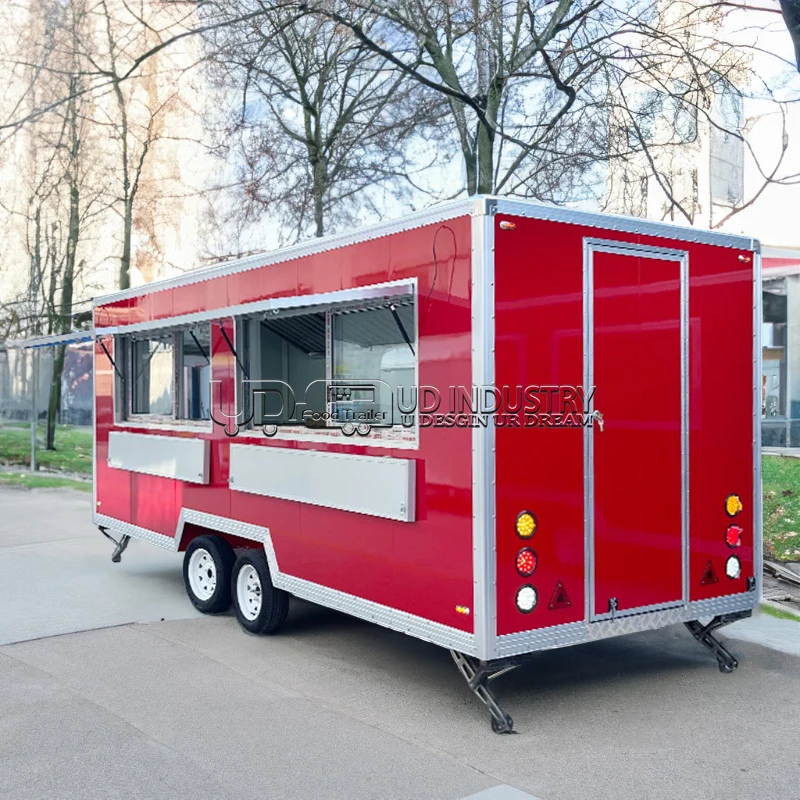 UrDream Mobile Bar Trailers Coffee Foodtrucks Food Truck Trailer Hot Dogs Ice Cream Mobile Food Cart With Full Kitchen