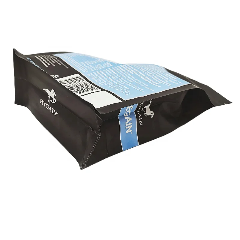 Custom Printed Large Size Block Bottom Ziplock horse food Fish Feed bags