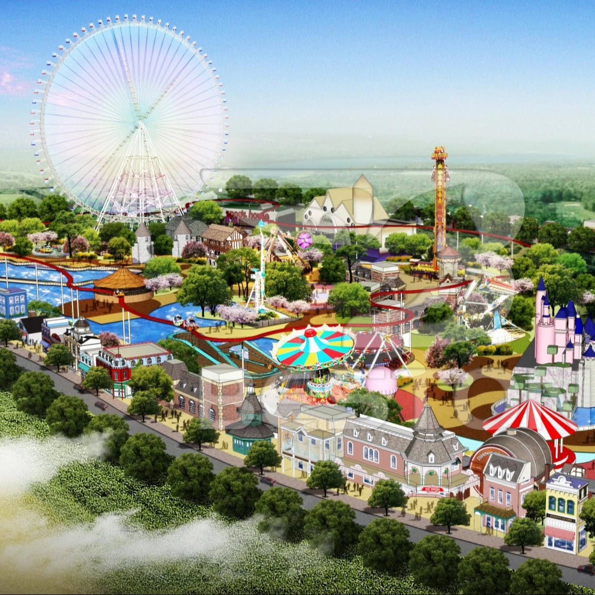 Customized Outdoor Playground Amusement Park Equipment Sets Project Design Plan