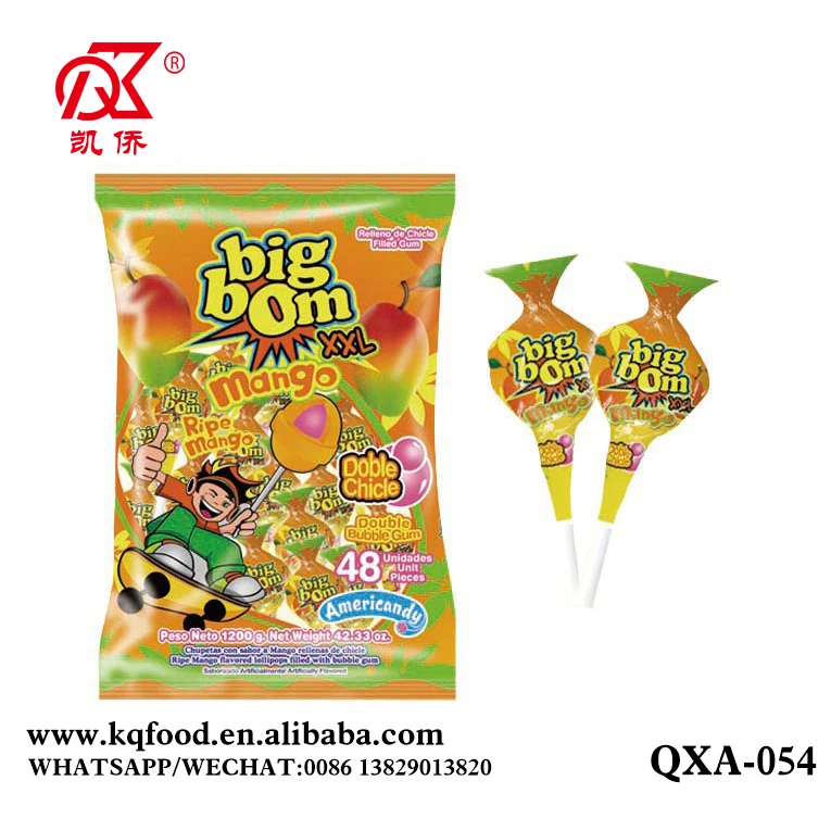 25g Twist Lollipop With Bubble Gum