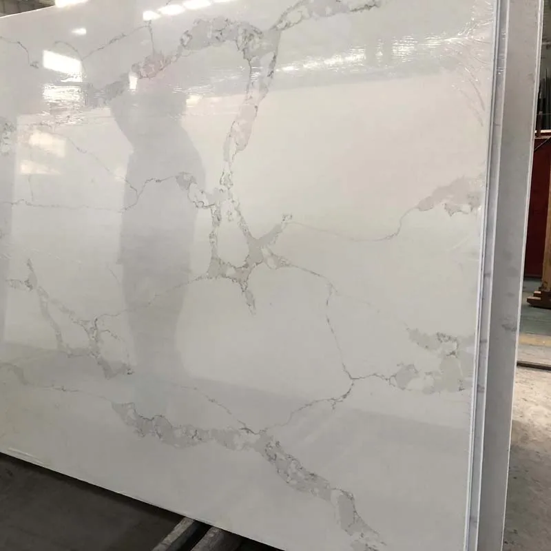 Искусственный искусственный камень, спроектированная кварцевая плита, столешница с венами, белая, calacatta, цена