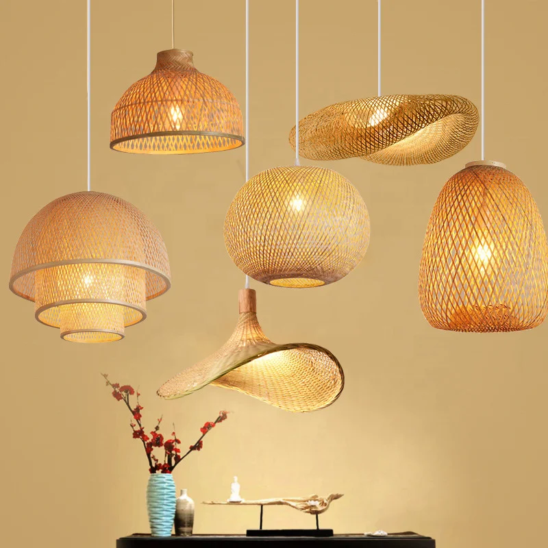 2021 Natural rattan pendant lampshade made in Vietnam / decorative bamboo rattan lampshade environmentally friendly crafts