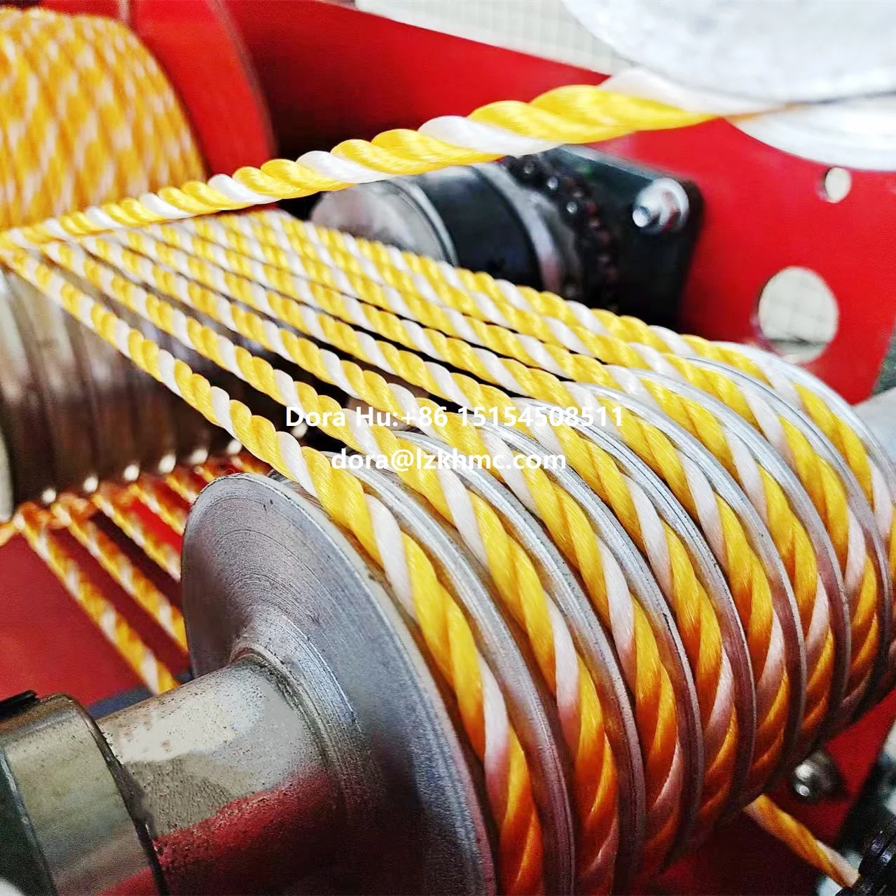 High quality high output twisted PP PE plastic rope making machine 3-strand rope twisting making machine