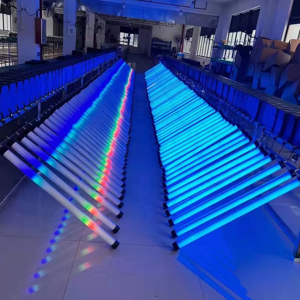 led kinetic Kinetic Light System RGB Color Tube Light Motorized by DMX Winch