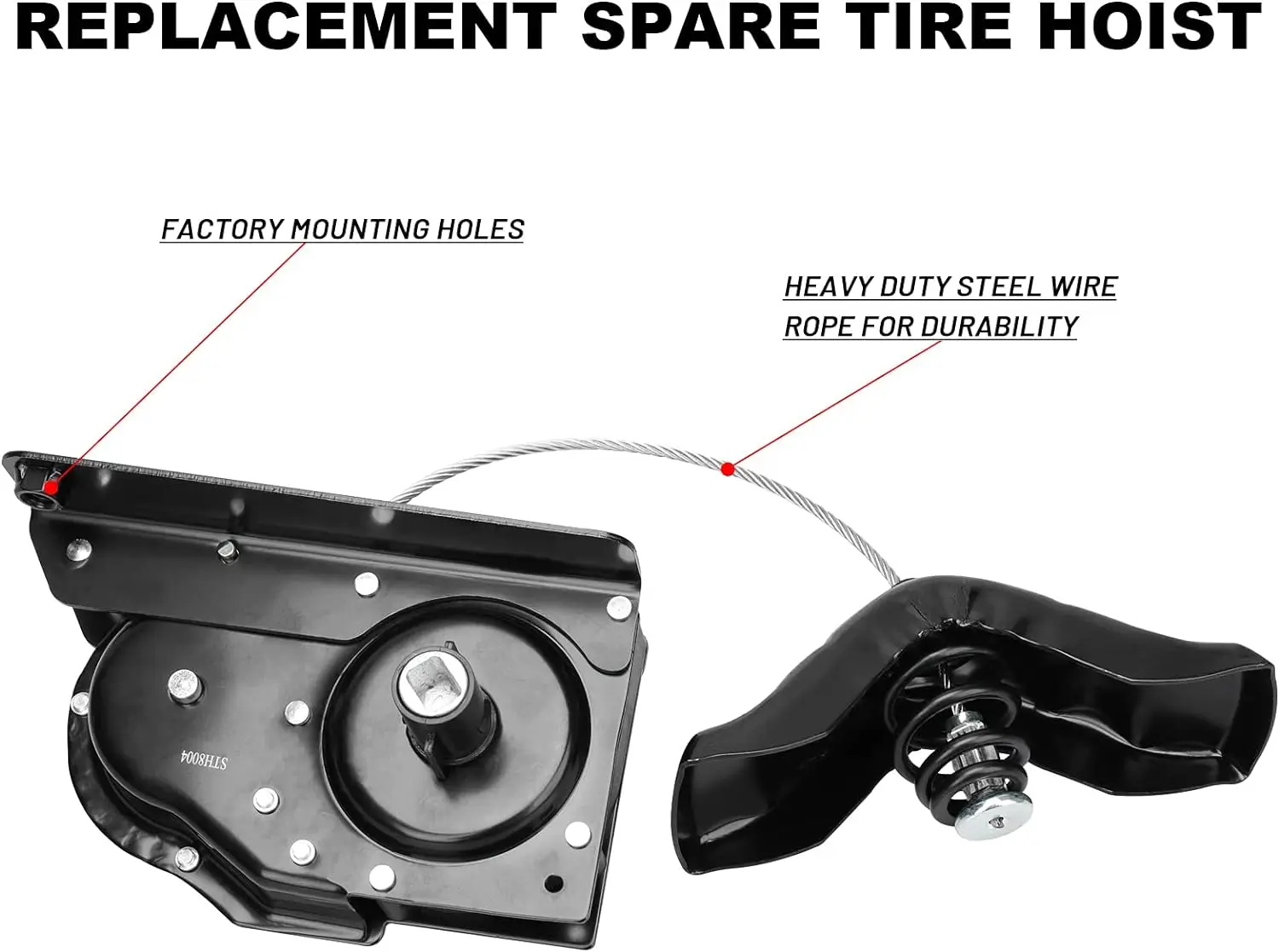 Spare Tire Hoist 924-526 Wheel Carrier Hoist Spare Tire Winch for Ford  F-150/Lobo F-250(HD), for Lincoln 02-03 Blackwood