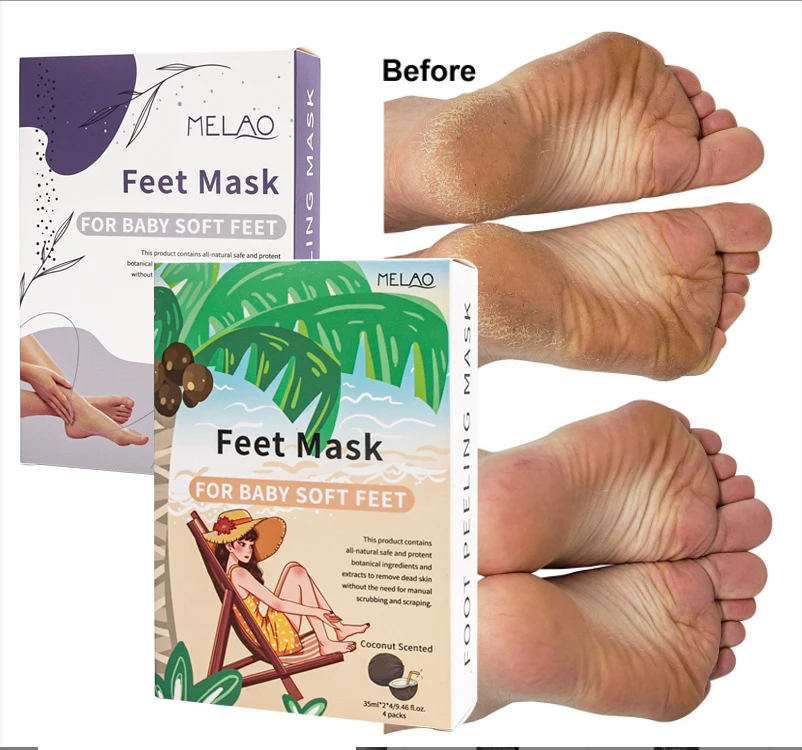 Private Label Feet Mask Socks Dead Skin Remove Exfoliating Moisturizing Peeling Foot Mask For Dry Skin