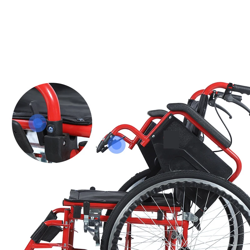 Armrests can be lifted, legs can be detachable manual wheelchairs for the elderly multi-functional walking wheelchair