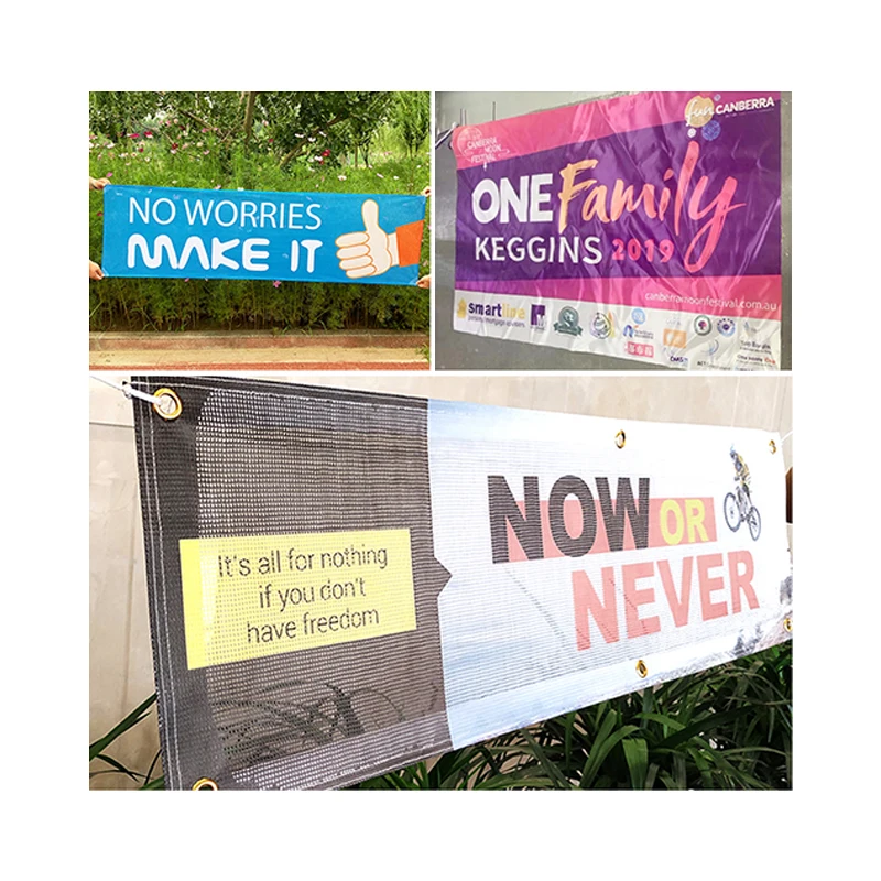 Vinyl Outdoor Advertising Construction Digital Printing Pvc Signage Fence Custom Mesh Vinyl Banner