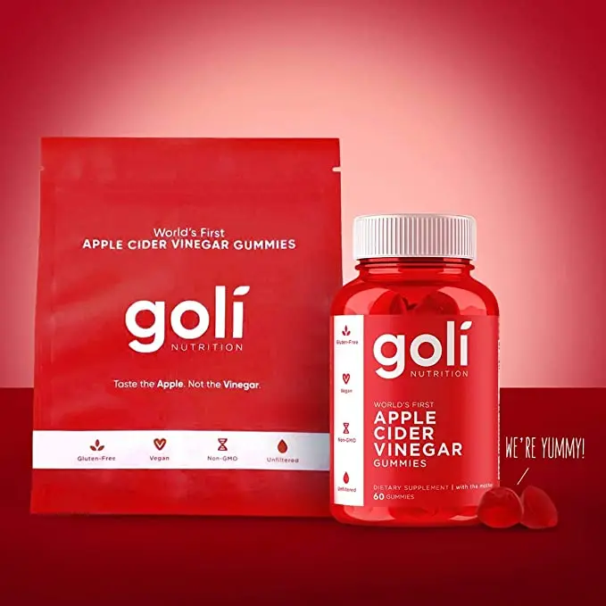 Витамины мастики для уксуса яблочного сидра от Goli Nutrition-детоксикация иммунитета 1 упаковка 60 шт. с мамой без глютена