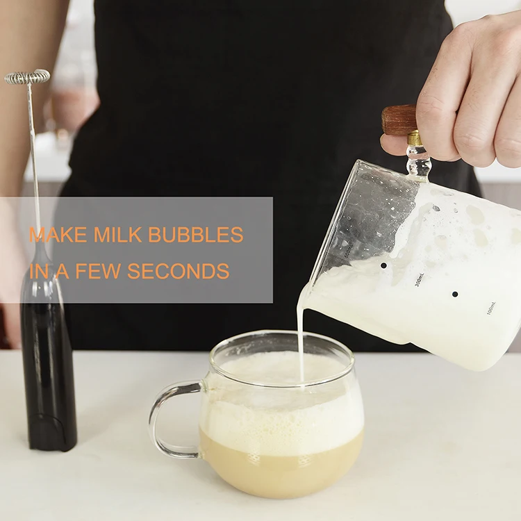 Electric Handheld Drink Mixer Hot Chocolate Maker Coffee Foam Make Milk Frother