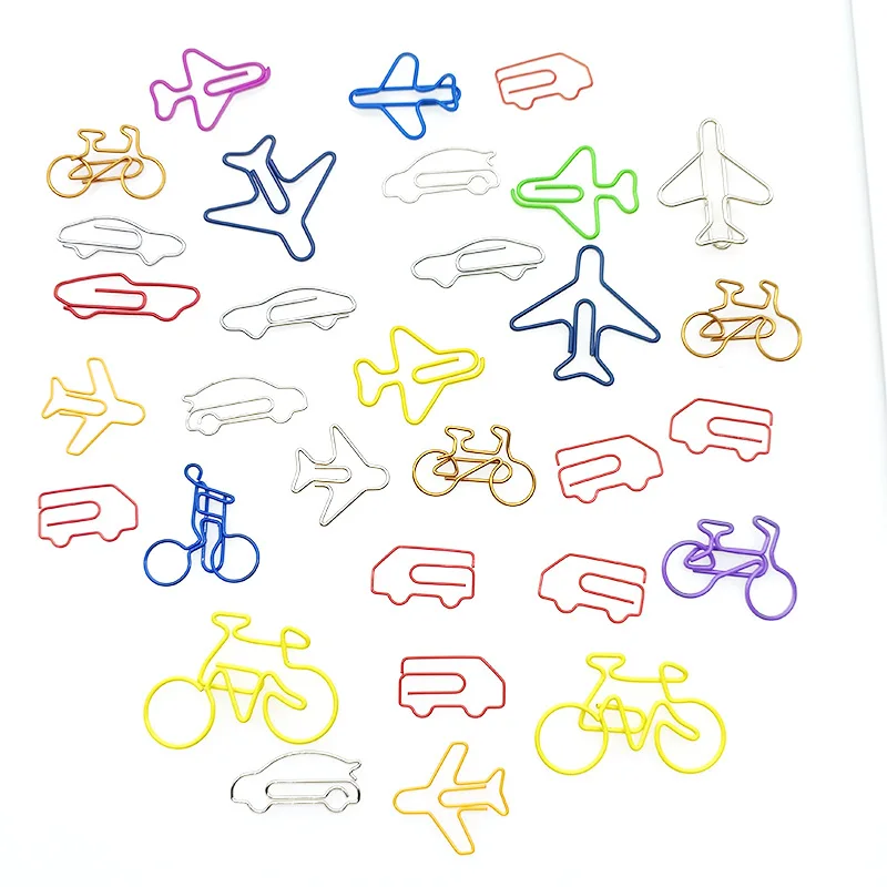 Bview Art New Wrought Iron Art Plastic-covered Vehicles Paper Clips Creative Pins Gifts Shapes Paper Clips Custom