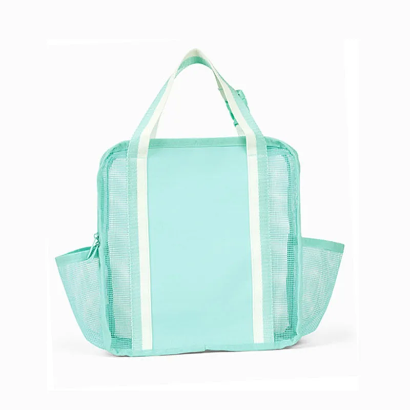 Summer holiday travel bag organizer large toiletry tote beach pool mesh tote bag for cosmetic clothing towels toys shopping