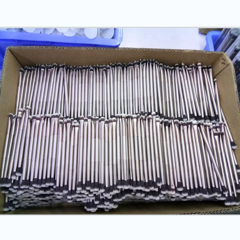 Double End Aluminum Eyeshadow Shading Brush Eye Powder Foundation Makeup Brush Single nk3 Double Headed Eye Shadow Brush