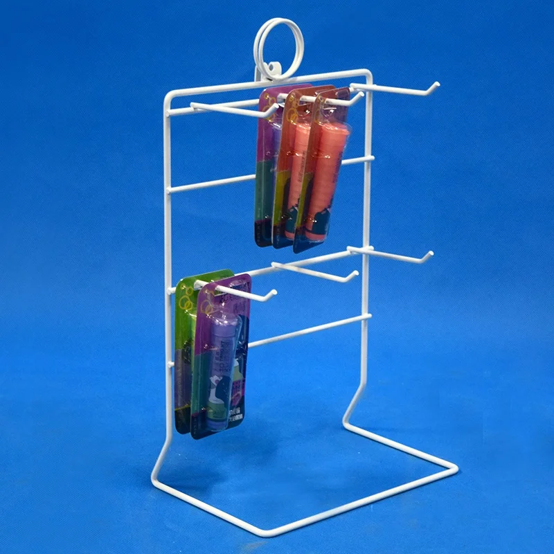 custom steel store fixture Table rack electronics blister package Products Hanging Pegs revolving Stand metal Retail Display