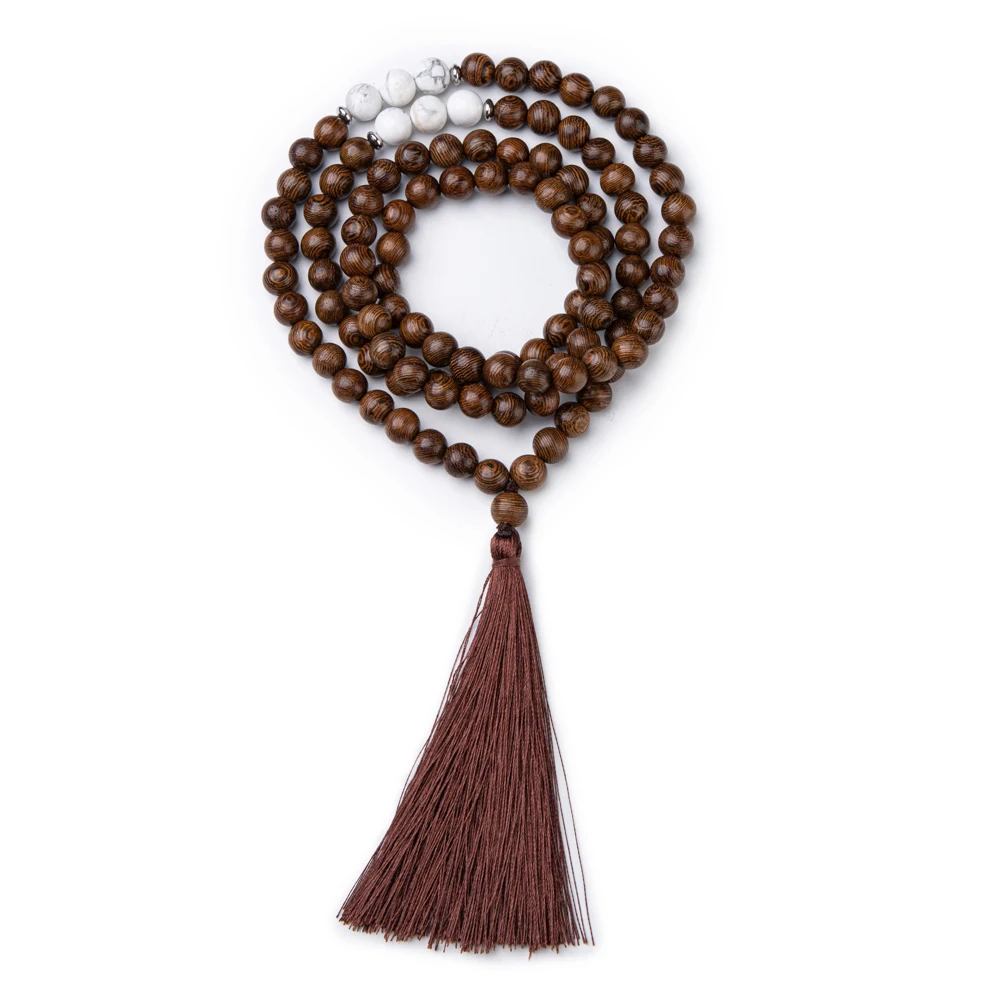 wenge wood mala beads rudraksha malas necklaces india 108 beads prayer necklace