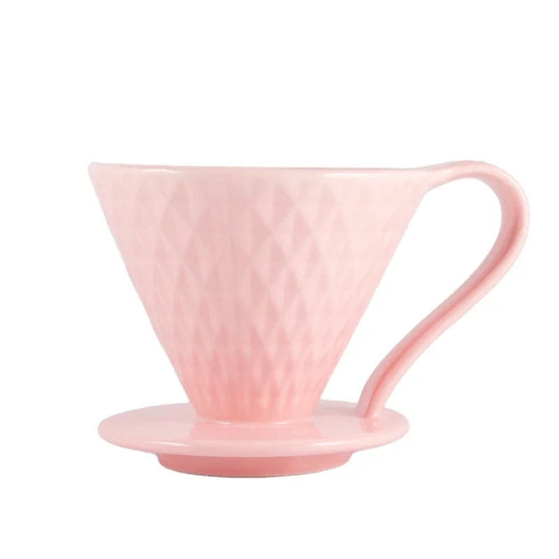 V1 V2 Wholesale Multi Color  Portable Pink Ceramic Porcelain Coffee Dripper Filter