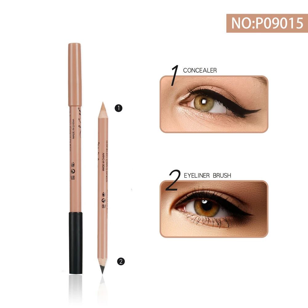 Menow P09015 OEM\ODM Private Label Makeup Multifunctional Double-ended Eyebrow Pencil Eyeliner Women Cosmetics Factory Wholesale