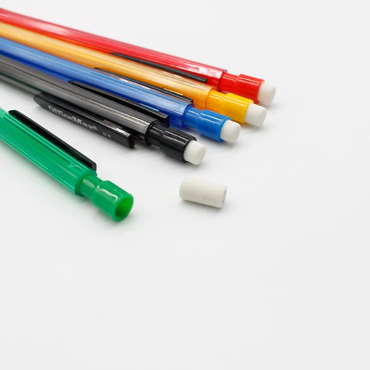 0.5/0.7mm Lead Refill Erasable Colored Mechanical Pencil with earser
