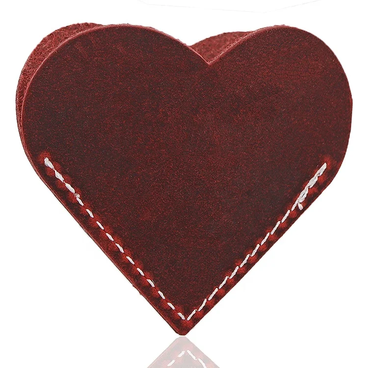 Лидер продаж модные милые закладки для книг в форме сердца Высококачественная Закладка из натуральной кожи ручной