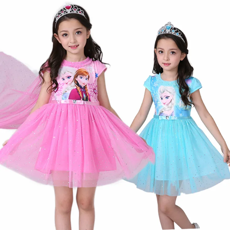 Hot sale children princess dress sequin cartoon party dresses