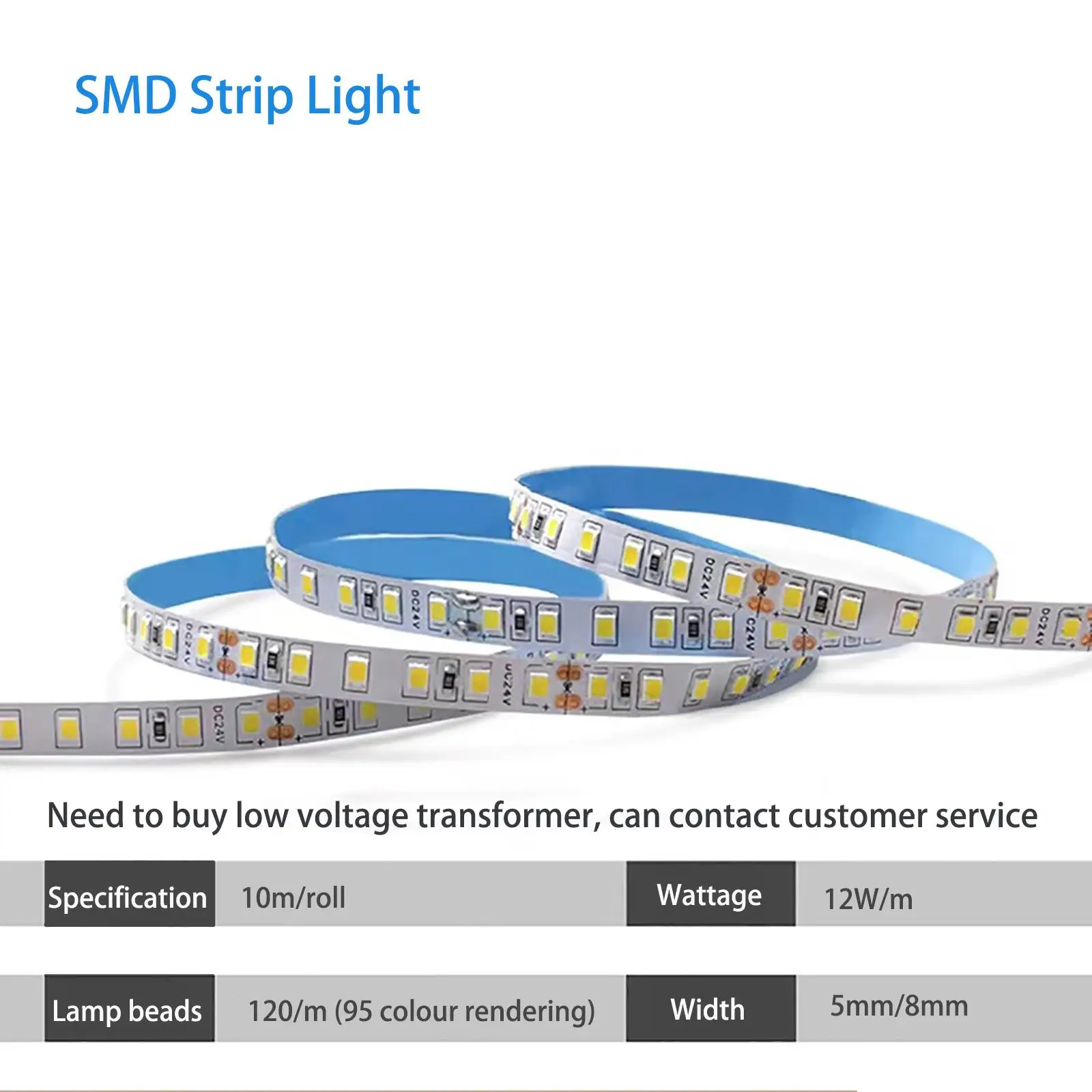 Full Spectrum Cob Chip Light Strip 12v24v Low Voltage Light Strip