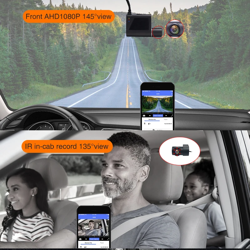 4G fleet camera Dual lens car camera with GPS DMS Cam ADAS WiFi CMSV6 CMSV7 Fleet management Android Car DVR Camera