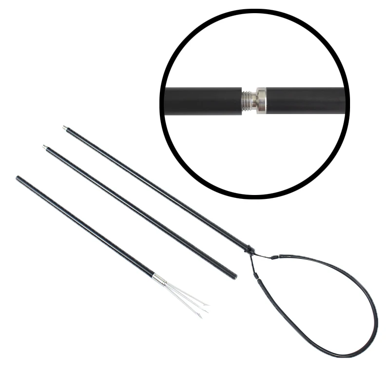Diving Spear Head Fishing Tools 2-Piece Fishing Aluminum Alloy Fishing Gaff Hook Fork Tip  with Barbs