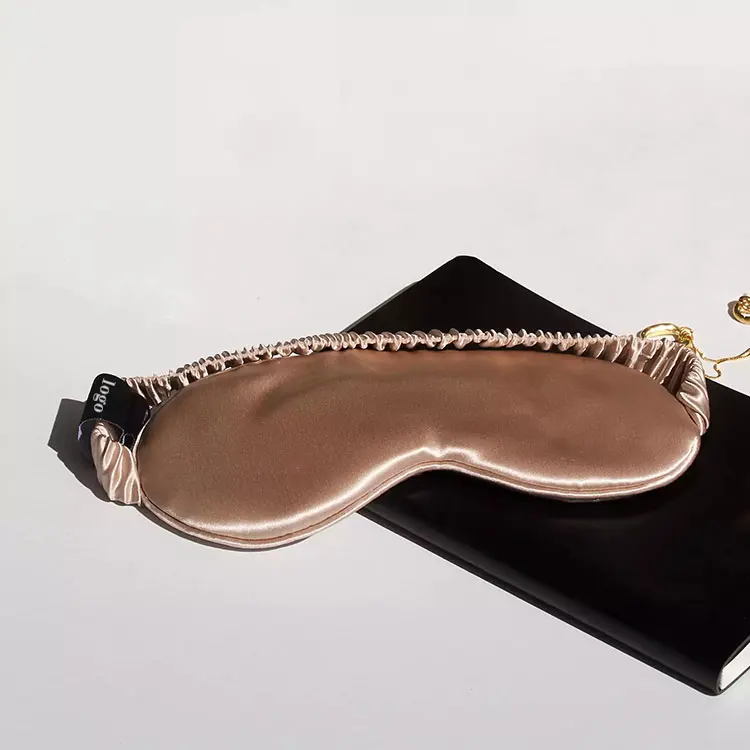 hot selling custom logo luxury travel silk eye mask for sleeping  sleep Blindfold 100% mulberry silk eyemask