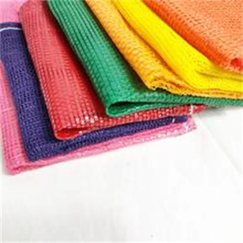 Red Leno Onion Packaging 25kg 10kg Net Mesh Fruit Bag Single Raschel Firewood Mesh Bags