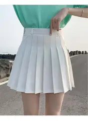 Милая плиссированная юбка в стиле преппи, женская летняя Милая юбка с высокой талией в стиле Харадзюку, школьная мини-юбка для девочек