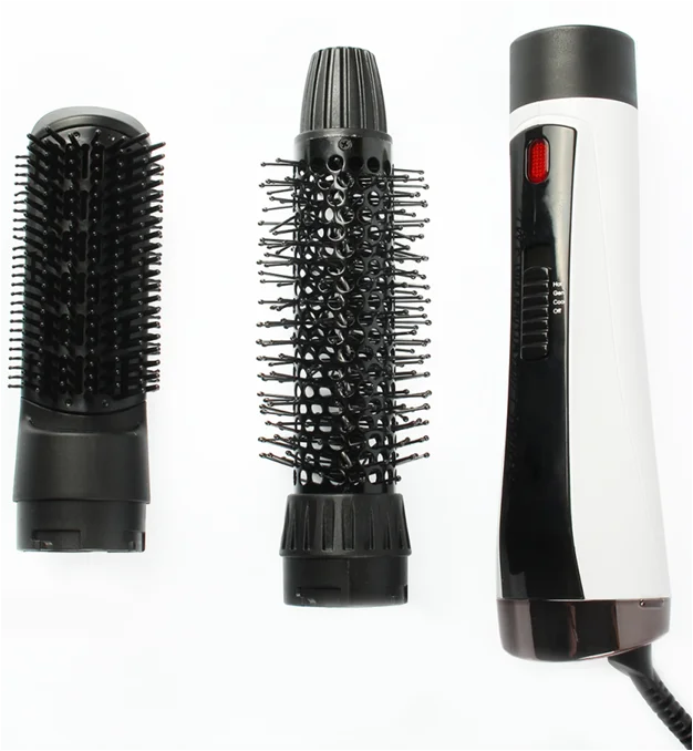 New Design Private Label Salon Hair Straightener Comb 3 IN 1 Hot&Cold Wind Massage Ceramic Hair Brush Dryer brush straightener