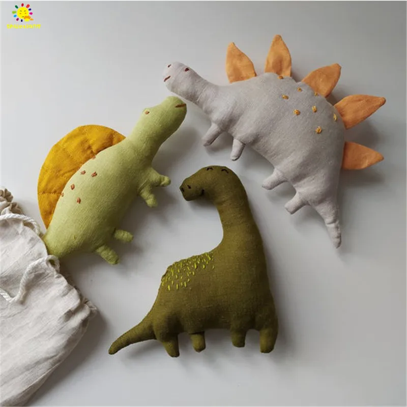 
Wholesale Cute Plush Dinosaur Pillow Doll Nordic Baby Boy Kids Stuffed Dinosaur Plush Toys Animal Plush Comforter Toy 