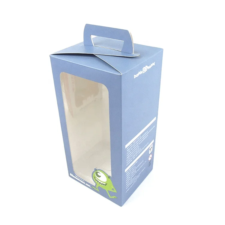 Оптовая продажа бумажная коробка на заказ Подарочная прозрачная складная из ПВХ с окошком для плюшевых игрушек кукол