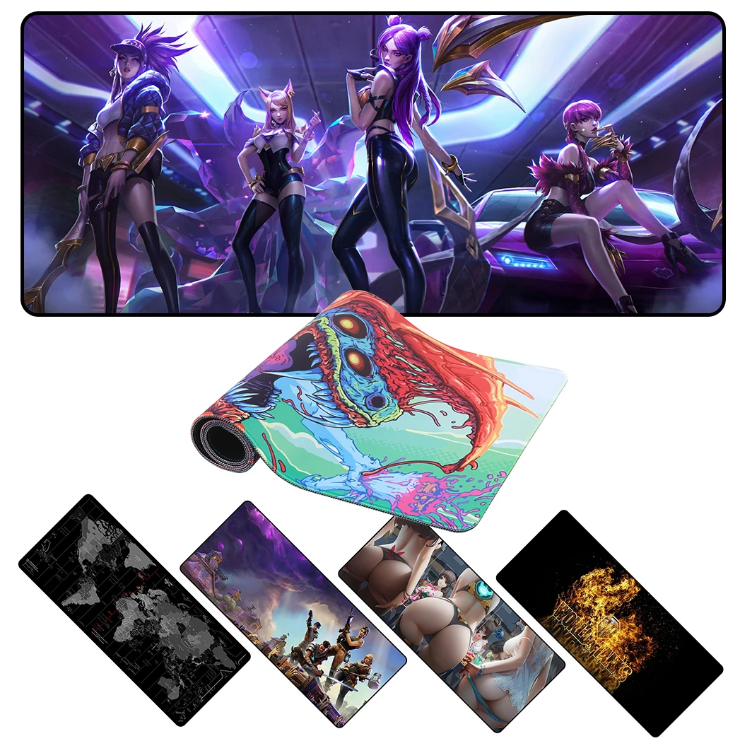 Hot Sale Large Rubber Anti-slip Custom League Of Legends Figure Printed Gaming Mouse Pad