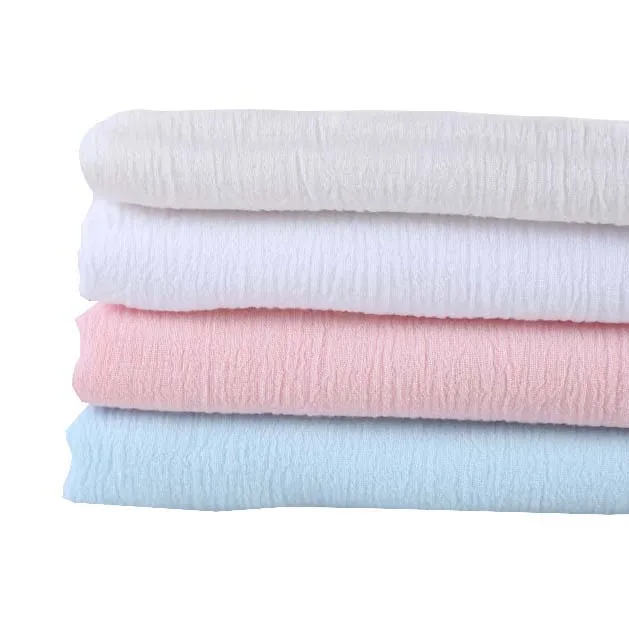 eco cotton crepe fabric gauze for shirt baby towel dress