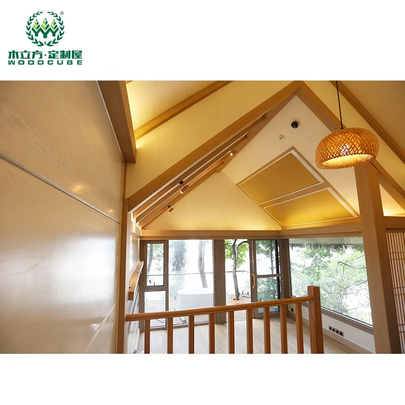 Modular prefab camp house wooden prefab house luxury