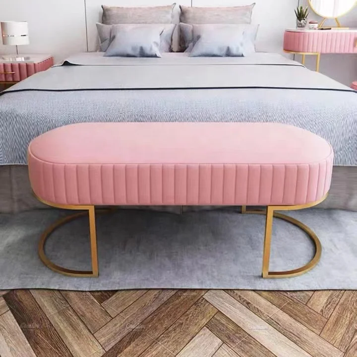 Fabric Bedside Table Modern Design Bedroom Furniture Stool