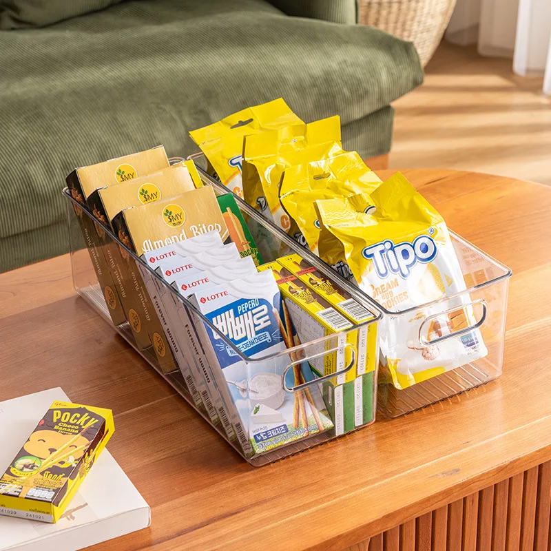 Food Grade Clear Food Safe Container Stackable Acrylic Rectangle Transparent Fruits Vegetables Storage Containers For Fridge