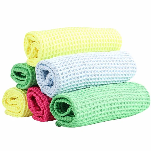 2019 New Super Absorbent Waffle Microfiber Cloth Towel For Car Auto Parts Cleaning