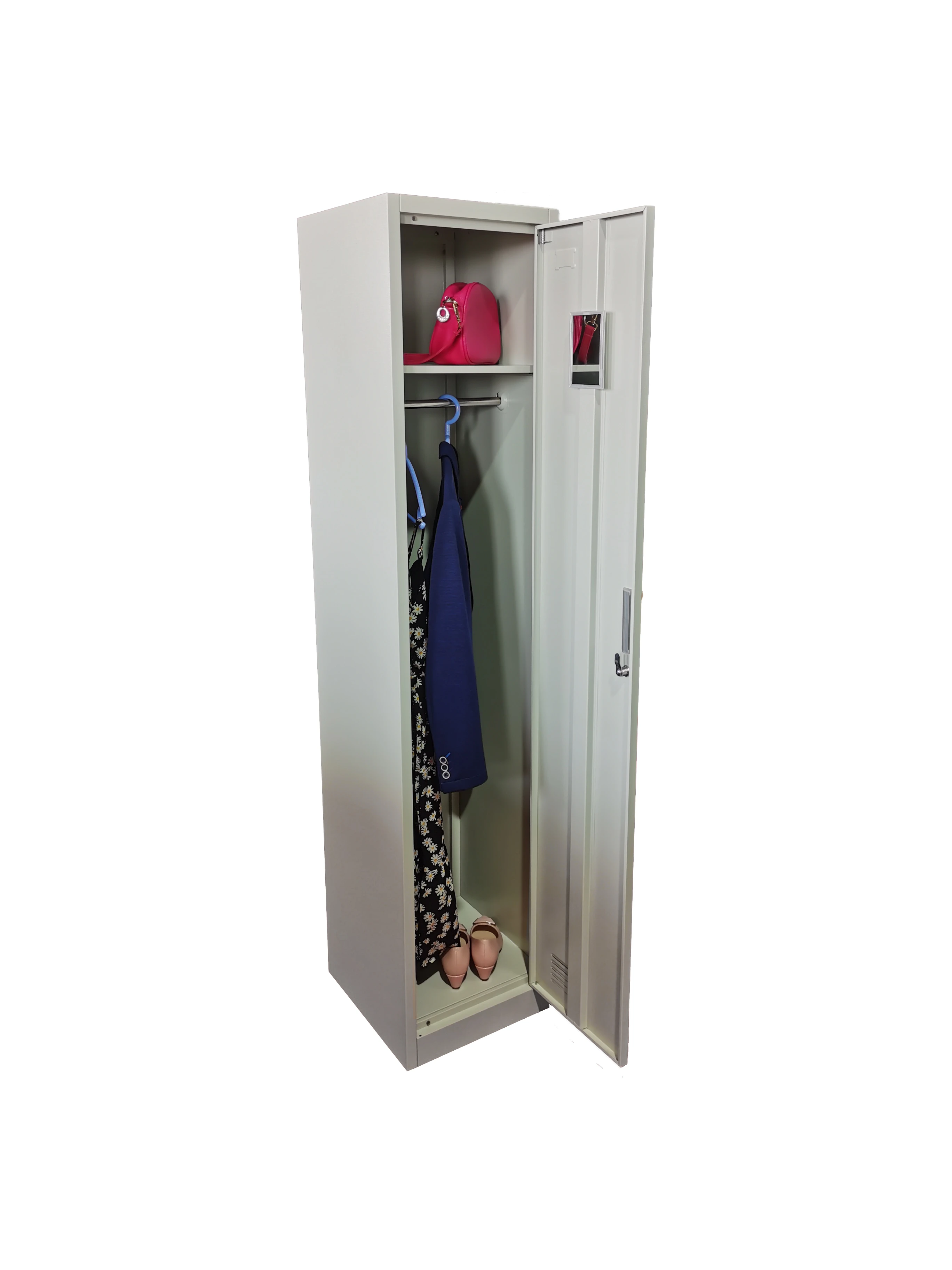 Cheap Steel Vertical Clothes Storage Locker 1 Door Metal Locker Gym Single Door Locker