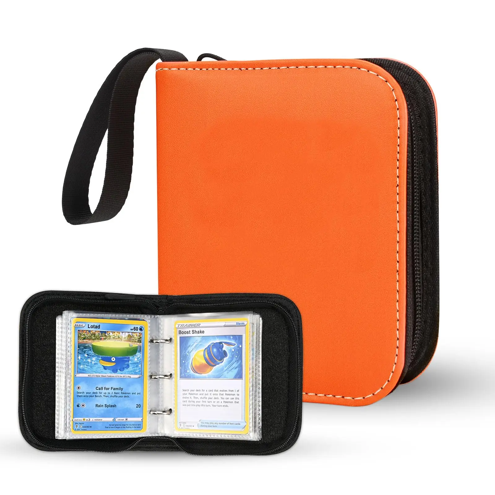 Mini Size 1 Pocket Trading Card Binder for TCG Cards One Card Size Collectible Albums with 40 Removable Sleeves