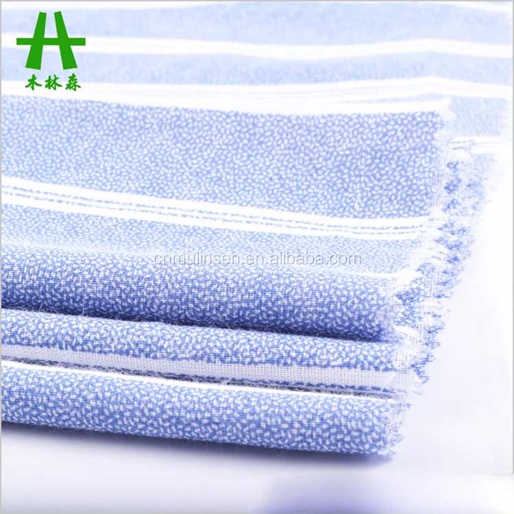 Mulinsen Textile 100% Viscose 32s Rayon Challis Printed Stripe Woven Fabric For Children Dress