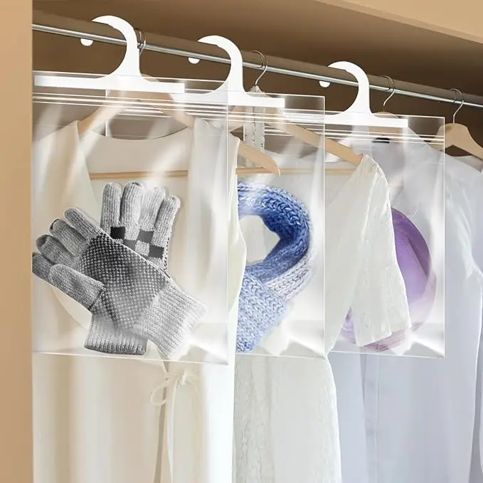 Hook Hanging Storage Bags, Headphone Storage Classroom, Waterproof & Dustproof hard plastic handle hook bags