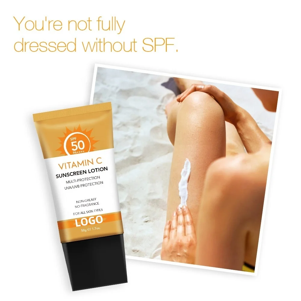 Face Skin Care Whitening Vitamin C Sunblock Sunscreen SPF50 Sun Cream Moisturizer