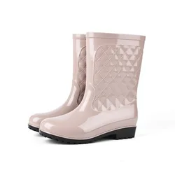 Cheap price rain boots for women anti slip low price factory PVC rain shoes
