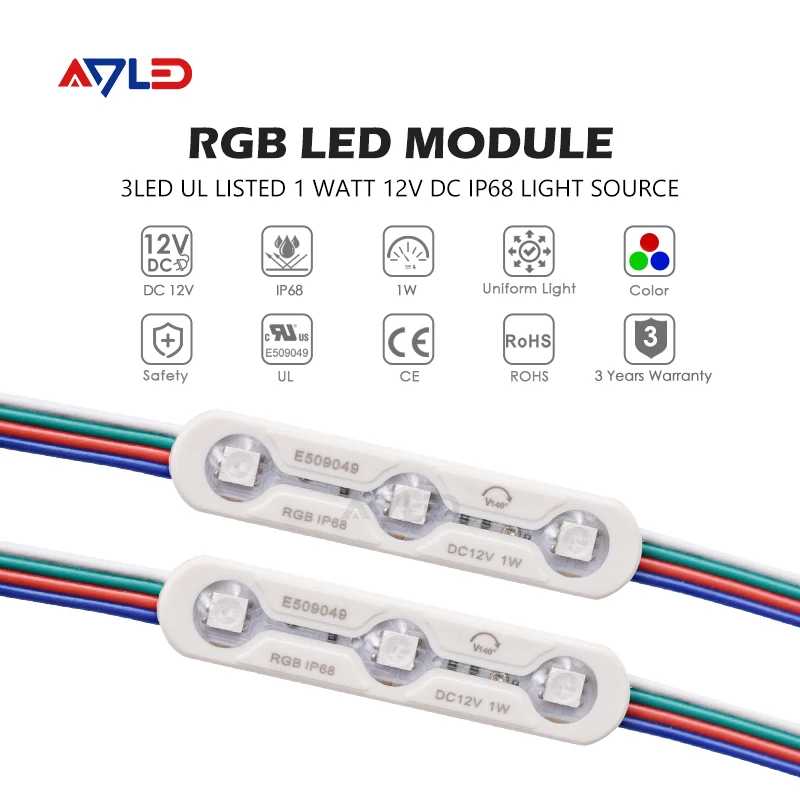 Супер яркий RGB знак светодиодный модуль 5050 smd 12 В световой
