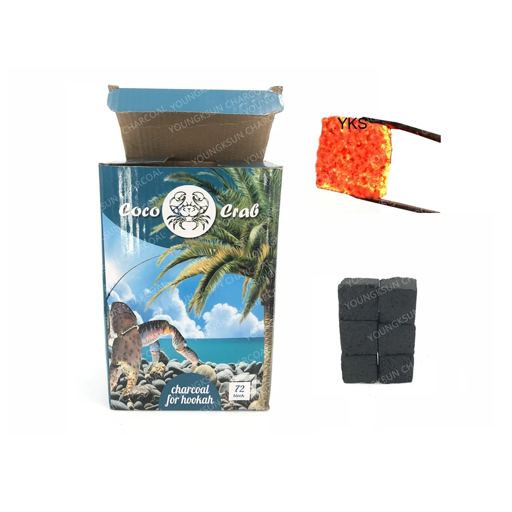 Уголь YKS coco 25*25*25 мм кубический уголь для кальяна