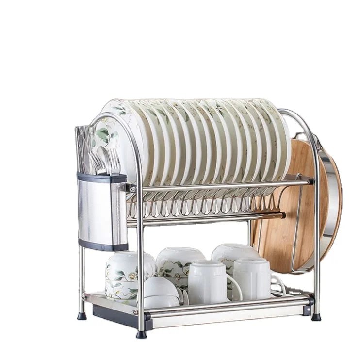 oem 2-Tier Space Save chrome plated dish rack storage